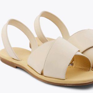 Nisolo All-Day Cross Strap Sandal, Bone